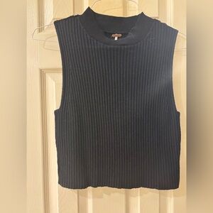 Free people ribbed black sweater tank